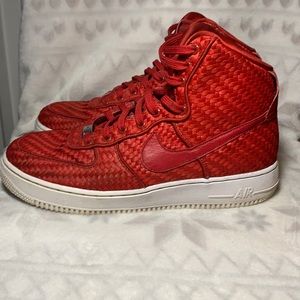 Red Nike Air Force 1’s size 9 Men’s